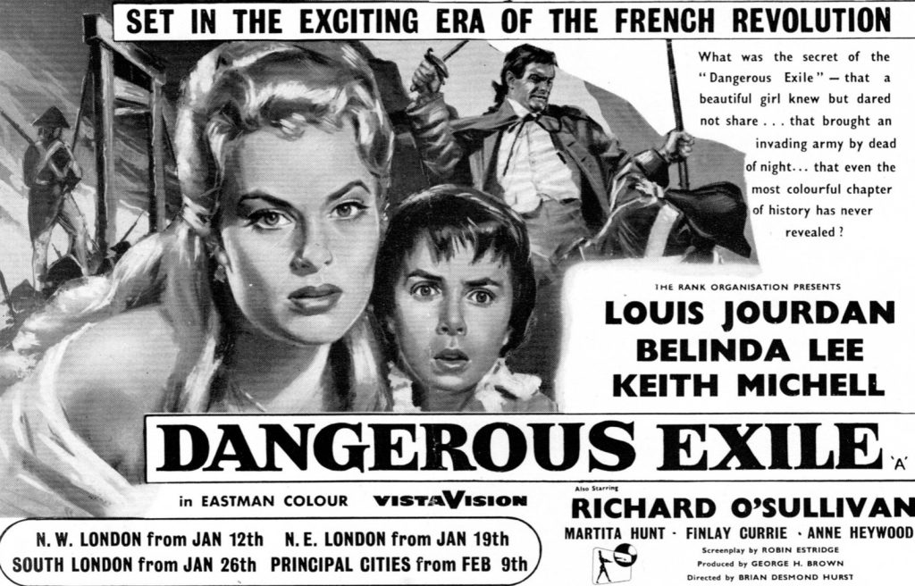 Dangerous Exile 1957 film poser filmed in Mevagissey Cornwall