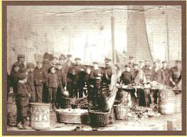 A traditional fish auction with Pawlyns Bros barrels 